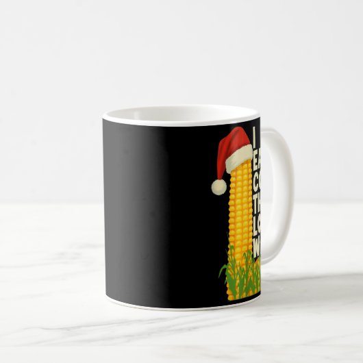 I Eat Corn The Long Way Funny Christmas Kaffeetasse (VorderseiteRechts)