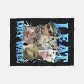 I Eat Dry Wall Funny Cat Meme  Fleecedecke (Vorderseite (Horizontal))
