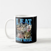 I Eat Dry Wall Funny Cat Meme  Kaffeetasse (Links)