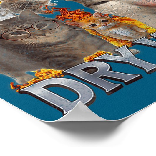 I Eat Drywall Funny Cat Meme Bootleg Graphic  Poster (Ecke)