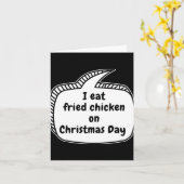 I Eat Fried Chicken On Christmas Day Speech Bubble Karte (Gelbe Blume)