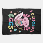 I Eatsolotl Eggs Rabbit Axolotl Bunny Oaster Geschirrtuch (Horizontal)