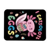 I Eatsolotl Eggs Rabbit Axolotl Bunny Oaster Magnet (Horizontal)