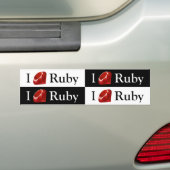 I Edelstein-Rubin (4-up) Autoaufkleber (Auf Auto)