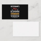 I Ehefrau eines Veteranen Visitenkarte (Vorne/Hinten)