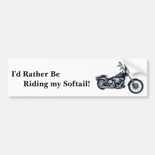 I eher reitet mein Softail Autoaufkleber (Vorne)