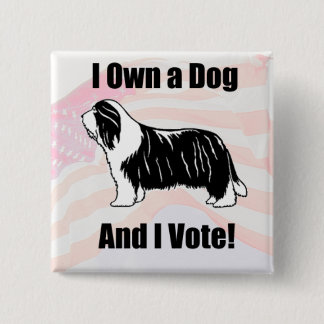 I einen Beardie quadratischen Knopf besitzen Button