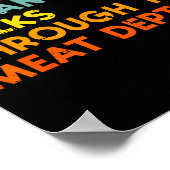 I Enjoy Romantic Walks Meat Dept Funny Bbq Barbecu Poster (Ecke)