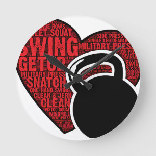 I ENTWURF DER LIEBE-KETTLEBELL RUNDE WANDUHR