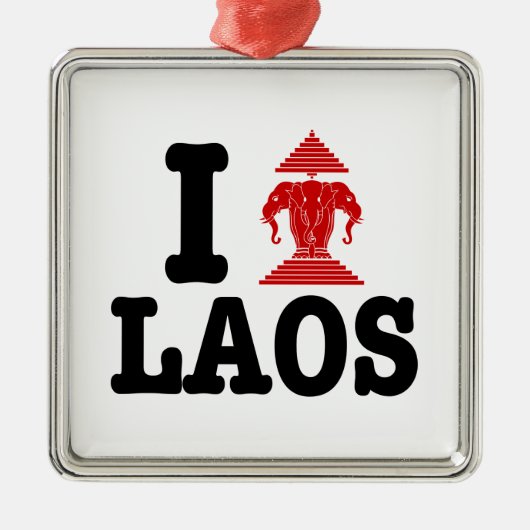 I Erawan (Liebe) Laos Silbernes Ornament (Vorne)