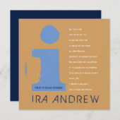 I Erste Sammlung Bar Bat Mitzvah Einladung (Vorne/Hinten)