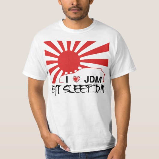 I ESSEN LIEBE JDM SCHLAF-T-SHIRT T-Shirt (Vorderseite)
