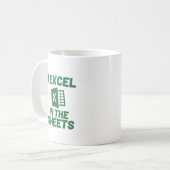I Excel in den Blättern Spreadshee Funny Accountan Kaffeetasse (Vorderseite Links)
