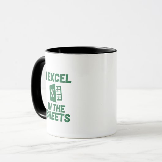 I Excel in den Blättern Spreadshee Funny Accountan Tasse (Vorderseite Links)