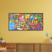 I Exist By Squid Fear City (2.5) Leinwanddruck (Insitu (Wohnzimmer))