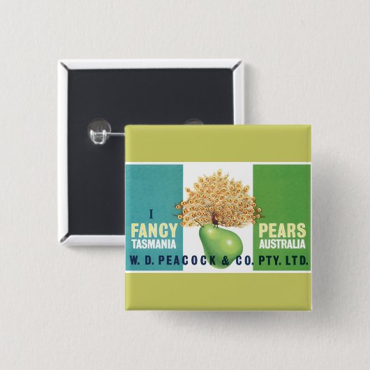 I Extravagant Birnen Button (Vorne & Hinten)