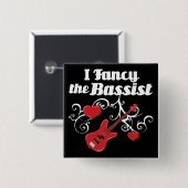 I extravagant der Bassist Button (Vorne & Hinten)