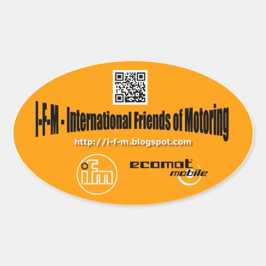 i-f-m ovaler Aufkleber (Vorderseite)