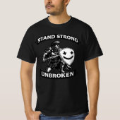 I face life's difficulties with a warrior's smile. T-Shirt (Vorderseite)