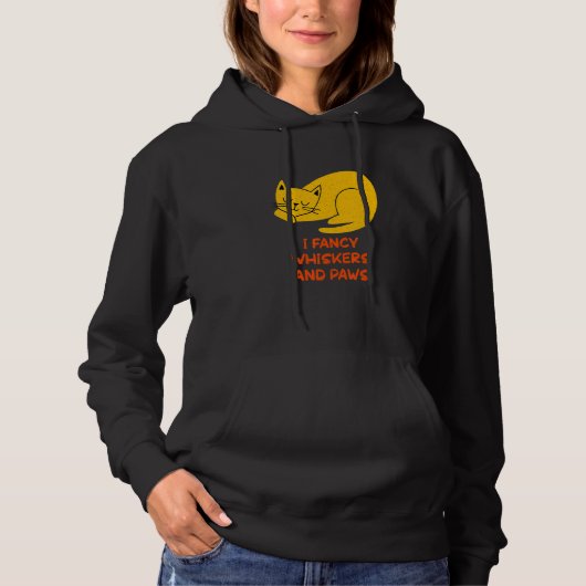 I Fancy Whiskers and Paws Cat  Collection Kitten Hoodie (Vorderseite)