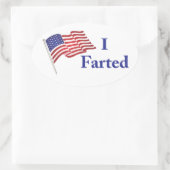 I Farb-Sticker Ovaler Aufkleber (Tasche)