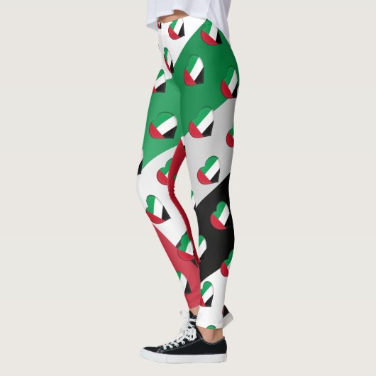 I färbt Flagge Liebe-United Arab Emirates UAE Leggings (Links)
