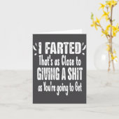 I Farted That's As Close To Me Giving Men Funny Fa Karte (Gelbe Blume)