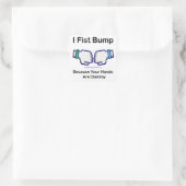 I Faustschlag Quadratischer Aufkleber (Tasche)