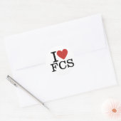 I ❤️ FCS Familie- und Verbraucherwissenschaften Runder Aufkleber (Umschlag)