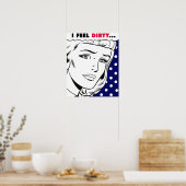 I Feel Dirty Cartoon Girl Poster (Küche)