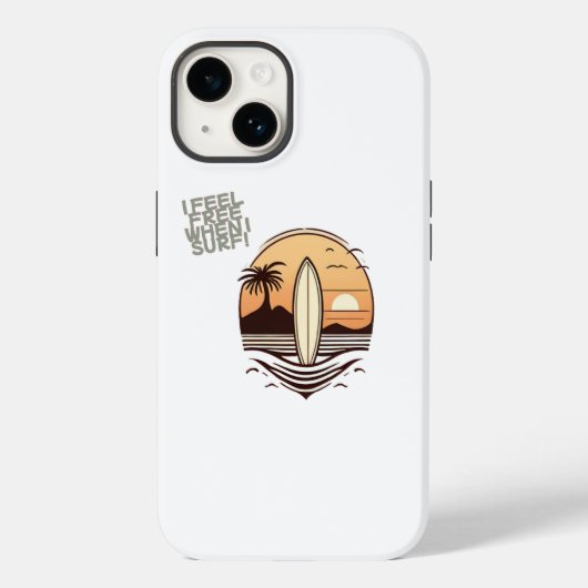 i feel free when i surf Case-Mate iPhone hülle (Rückseite)