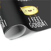 I Feel Gouda Funny Cheese Pun Dark BG Geschenkpapier (Rolleneckpunkt)