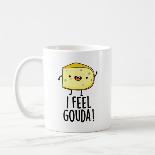 I Feel Gouda Funny Cheese Pun Kaffeetasse (Links)