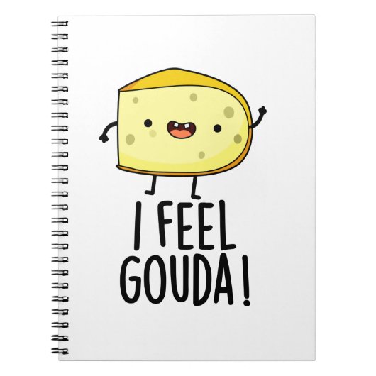 I Feel Gouda Funny Cheese Pun Notizblock (Vorderseite)