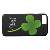I Feel Lucky Vierblättriges Kleeblatt Case-Mate iPhone Hülle (Rückseite (Horizontal))