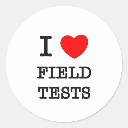 I Feldtests der Liebe Runder Aufkleber (Vorderseite)