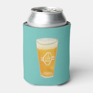 I FERTIGEN LIEBE-BIER-Illustration ES besonders an Dosenkühler