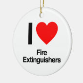 i Feuerlöscher der Liebe Keramik Ornament (Links)