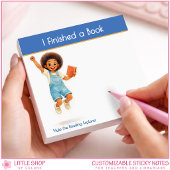 I Finished a Book Personalized Book Lover Post-it Klebezettel