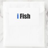 i Fisch Rechteckiger Aufkleber (Tasche)