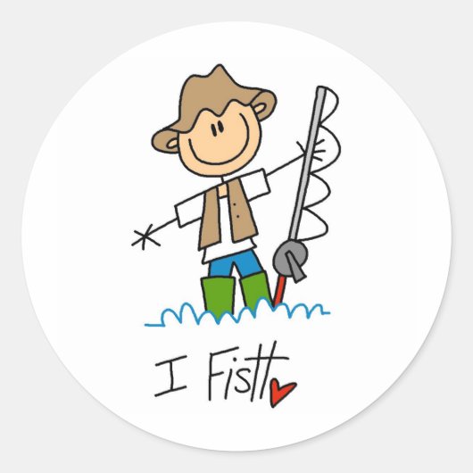 I Fish Runder Aufkleber (Vorderseite)