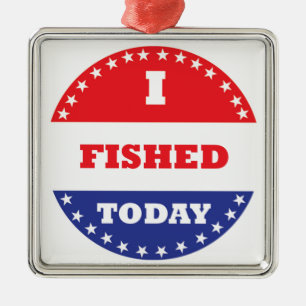 I Fished Today Silbernes Ornament
