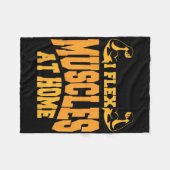 I Flex Muskeln bei Zuhause Bodybuilding Spaß Fleecedecke (Vorderseite (Horizontal))