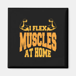 I Flex Muskeln bei Zuhause Bodybuilding Spaß Magnet