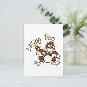 I Fling Poo Postkarte (Stehend Vorderseite)