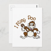 I Fling Poo Postkarte (Vorne/Hinten)