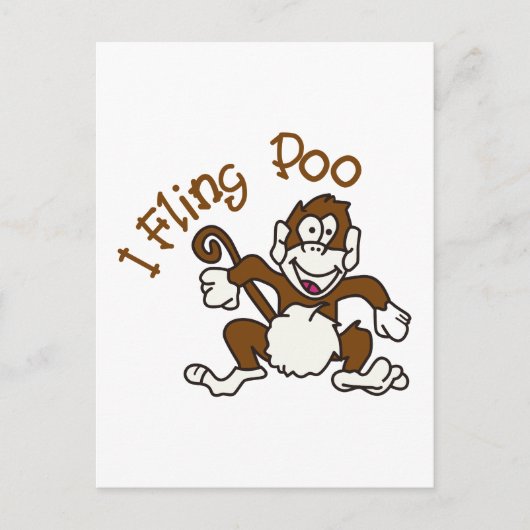 I Fling Poo Postkarte (Vorderseite)