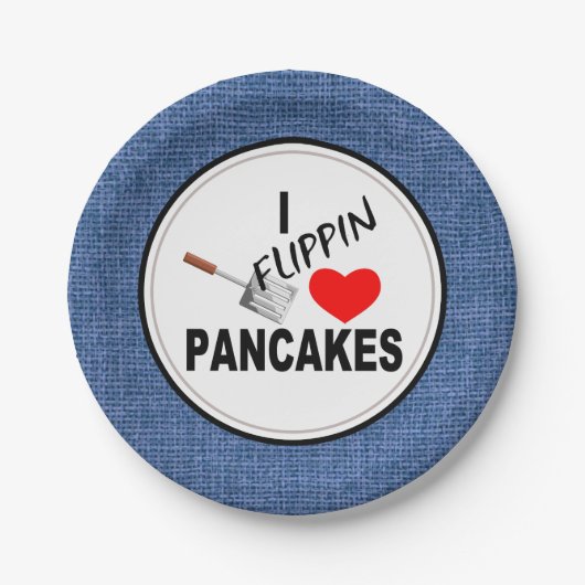 I FLIPPIN LIEBE PANCAKES PAPPTELLER (Vorderseite)
