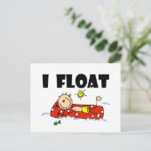 I Float T - Shirt und Geschenke Postkarte (Stehend Vorderseite)
