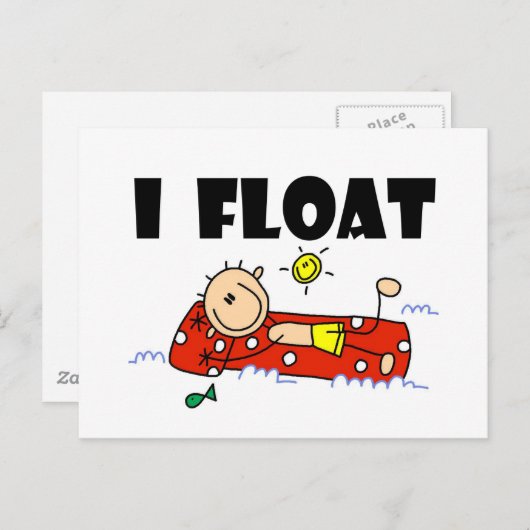I Float T - Shirt und Geschenke Postkarte (Vorne/Hinten)